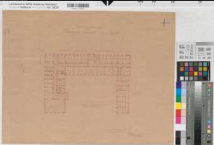 Münster (Münster) Verwaltungsgebäude der Westfälischen Heimstätte Grundriß 1. Obergeschoß 1929 1 : 200 41 x 54 Pause Wohnungsgesellschaft Münsterland