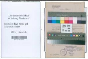 Entnazifizierung Heinrich Wirtz , geb. 15.02.1899 (Amtsrentmeister)