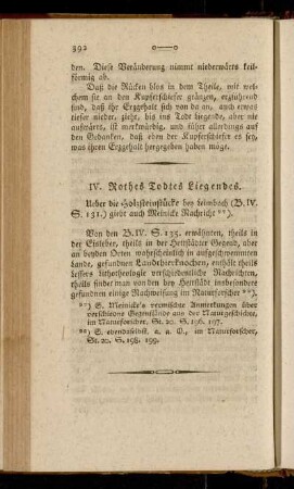 IV. Rothes Todtes Liegendes