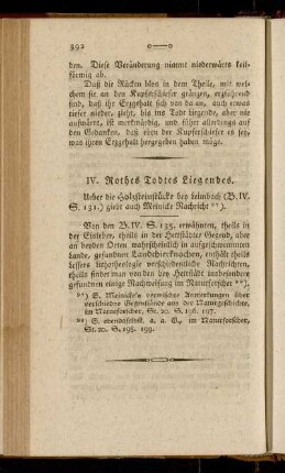 IV. Rothes Todtes Liegendes
