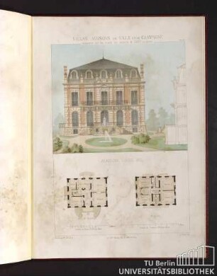 Villas, maisons de ville et de campagne. Composées sur les motifs des maisons de Paris moderne. Maison Luis XIII. Rez-de-chaussée. 1er Etage.