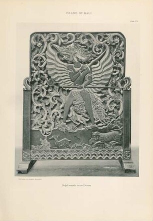 Plate VII. Island of Bali. Polychromatic carved screen