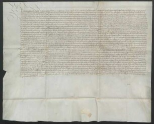 Schuldbrief des Bischofs Ludwig von Speyer gegenüber dem Stift Weißenburg über 560 Gulden zu 4 Prozent.