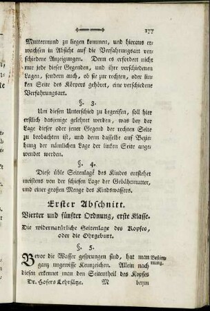 Erster Abschnitt. - Vierter Abschnitt.