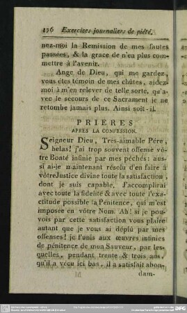 Prieres Apres La Confession