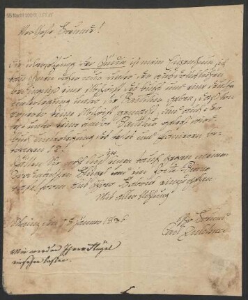 Brief an B. Schott's Söhne : 15.01.1836