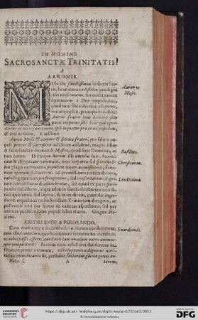 In Nomine Sacrosanctæ Trinitatis !