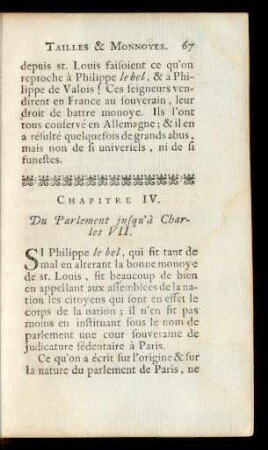 Chapitre IV. Du Parlement jusqu'à Charles VII.