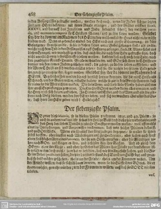 Der siebenzigste Psalm