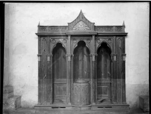 Bronnbach Kloster Klosterkirche (1157-1222) Detailaufnahme Beichtstuhl (18. Jahrhundert)