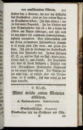 II. Klasse. Mittel welche andere Materien abführen.