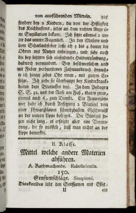 II. Klasse. Mittel welche andere Materien abführen.