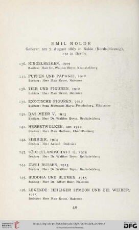 Emil Nolde (Nr. 136-156)