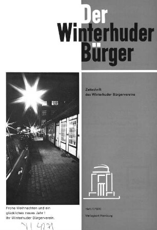 Heft III / 1980 : Zeitschrift des Winterhuder Bürgervereins Heft III/1980
