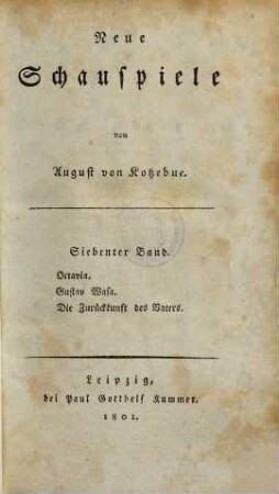 Neue Schauspiele, 7