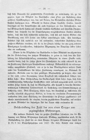 Beschränkung der Zahl der von einer Treppe aus zugänglichen Wohnungen.
