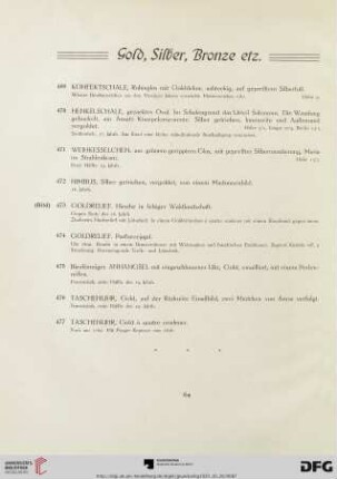 Gold, Silber, Bronze etc. (Nr. 469-534)