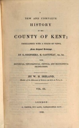 Englands Topographer : or a new and complete history of the county of Kent. 3
