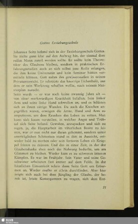 Gottes Erziehungsschule