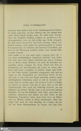 Gottes Erziehungsschule