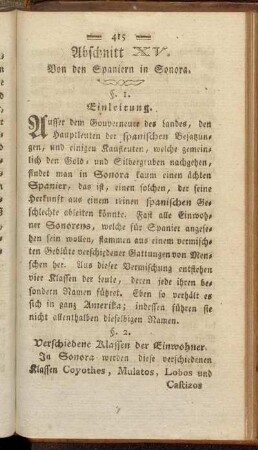 Abschnitt XV. Von den Spaniern in Sonora