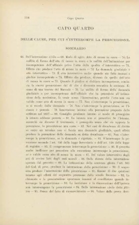 Capo quarto. Delle cause, per cui s'interrompe la prescrizione