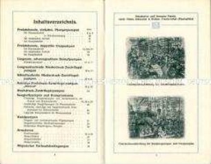 Katalog über Pumpen