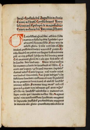 Epistola ad Cyrillum de magnificentiis Hieronymi