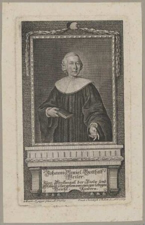 Bildnis des Johann Daniel Gotthilf Weiler