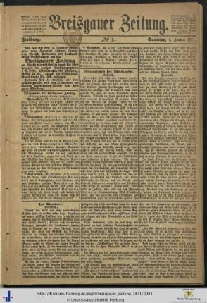 23. Jg. (Januar bis Juni): Breisgauer Zeitung