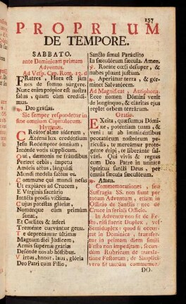 157-192, Sabbato ante Domenica primam Adventus.-Dominica tertia Adventus.