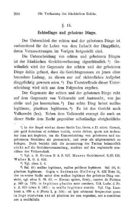 §. 15. Echtedinge und gebotene Dinge
