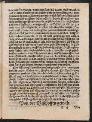 Von der Bischoffen gewalt.