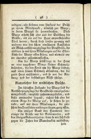 Naturlehre der weiblichen Brüste.