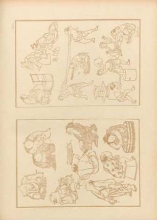 AEH [Deux pages de la "Mangua" de Hokusai]