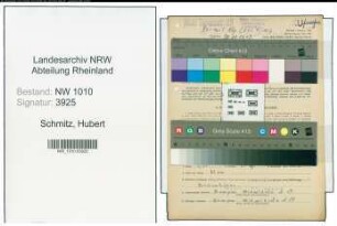 Entnazifizierung Hubert Schmitz , geb. 08.04.1916 (Vorarbeiter)