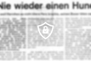 "Nie wieder einen Hund"