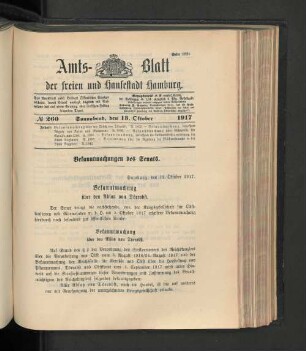 No. 260, 13. Oktober 1917