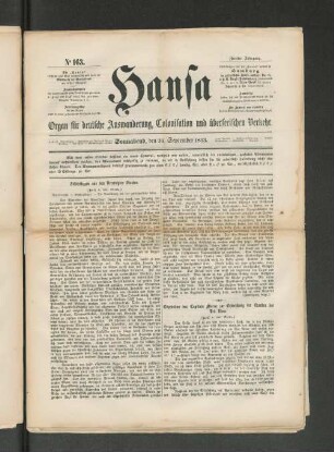 No. 163. Sonnabend, den 24. September 1853.