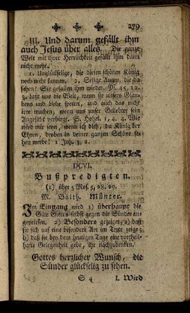 DCVI. Bußpredigten.