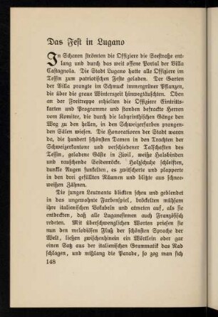 148-158, Das Fest in Lugano