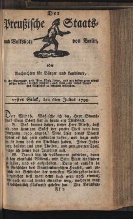 27stes Stück, den 6ten Julius 1799