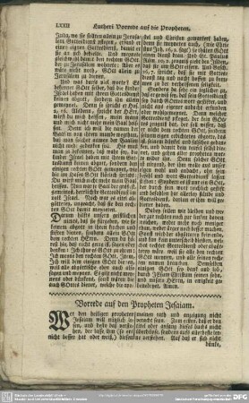 Vorrede auf den Propheten Jesaiam