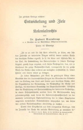 Im gleichen Verlage erschien: