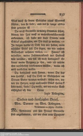 Sieben und funfzigster Brief