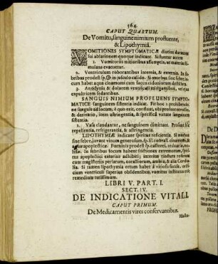 Sect. IV. De Indicatione Vitali.