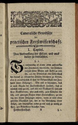 I. Capitel. Von Ausmessung der Hölzer, und was dabey zu beobachten.