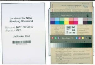 Entnazifizierung Karl Jablonka , geb. 22.10.1900 (Beamter)