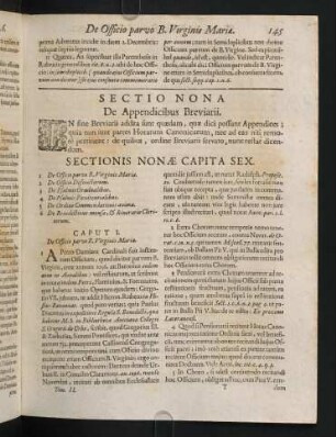 145-157, Sectio Nona. De Appendicibus Breviarii