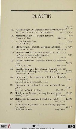 Plastik (Nr. 120-136)